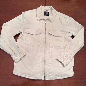 Zara Men's Cream Utility Jacket